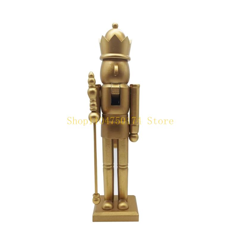 ホリデーギャザリングデコレーション、ゴールド木製くるみ割り人 - Nutcracker Figurine のレビューと価格