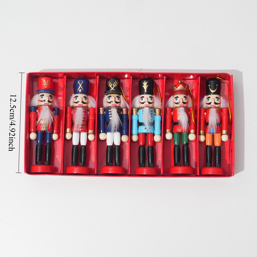 クリスマスくるみ割り人形木製兵士ペンダント6個セット クリス - Nutcracker Figurine のレビューと価格
