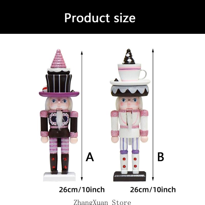 クリスマス木製デザート風くるみ割り人形の置物装飾、10インチ - Nutcracker Figurine のレビューと価格
