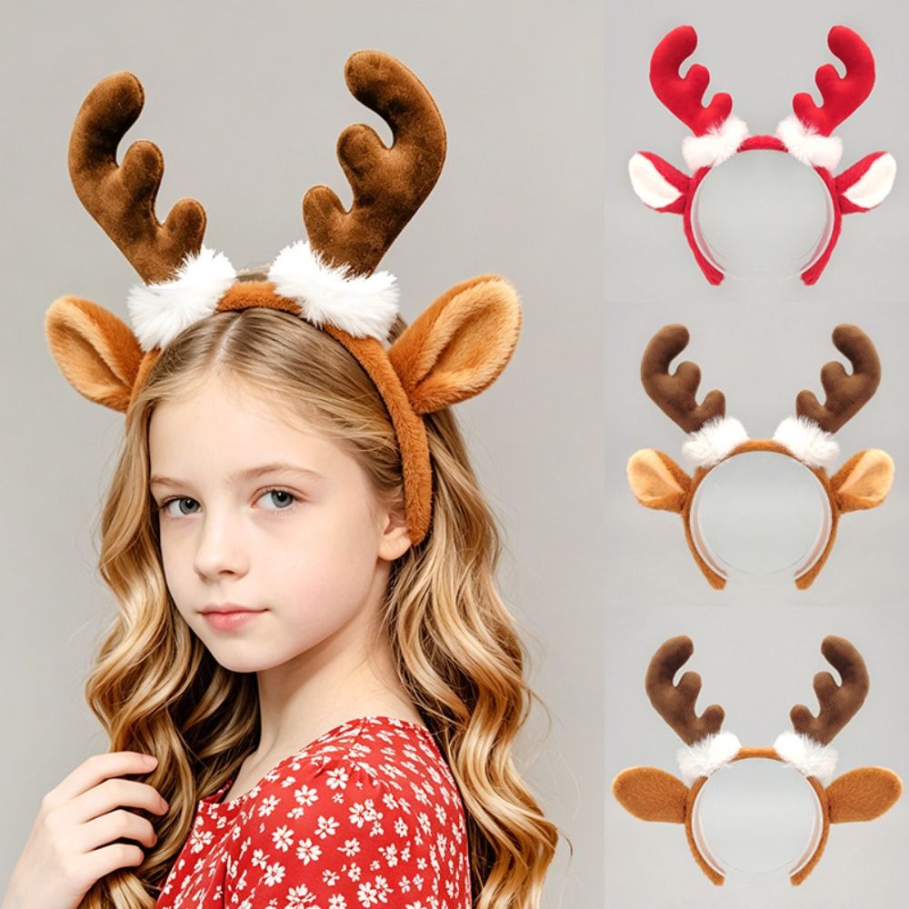 リアルな鹿の角のヘッドバンド、かわいい柔らかい生地のトナカイ - Reindeer Antlers Headband のレビューと価格
