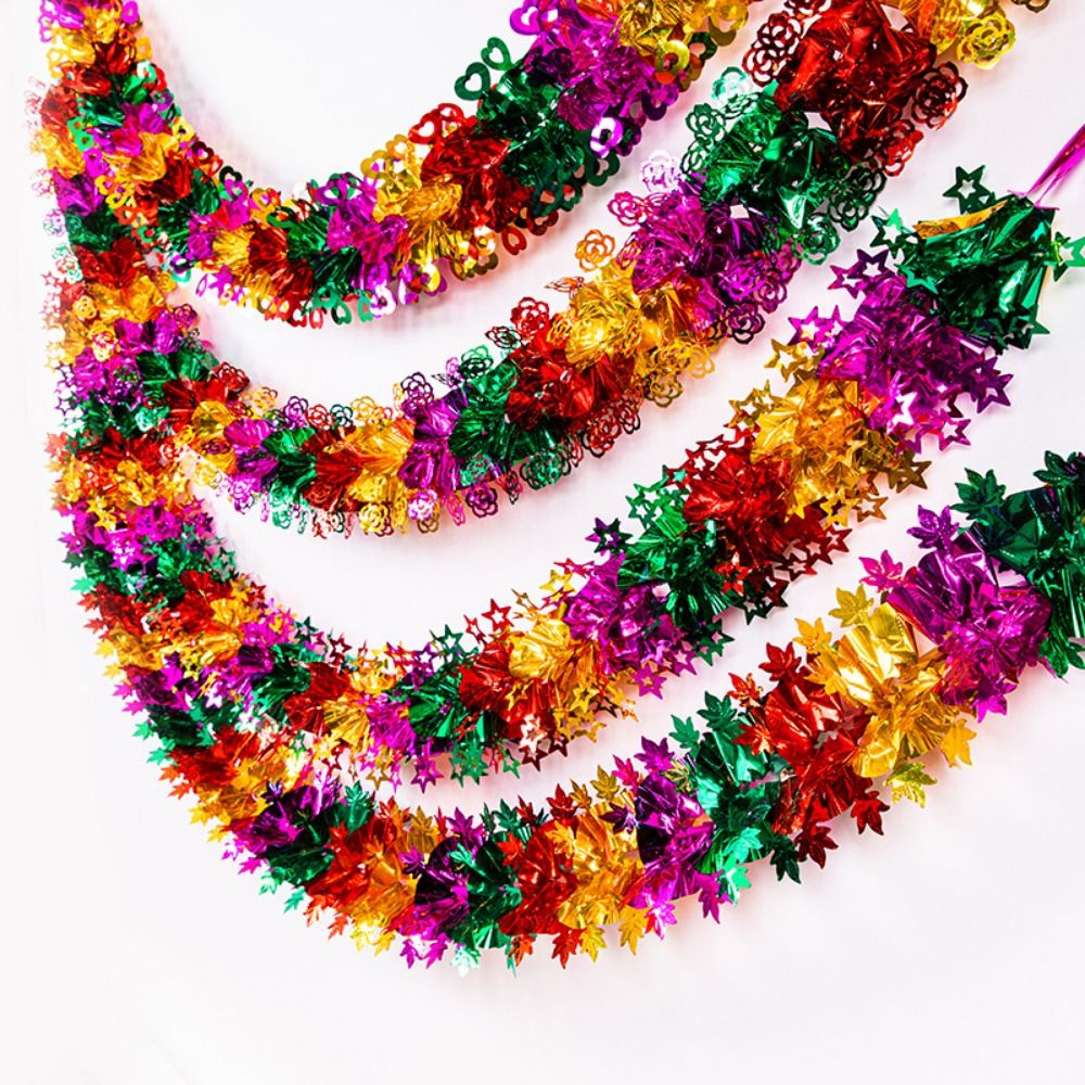 3DクリスマスフォイルガーランドDIYツイストガーランドクリ - Tinsel Garland Decoration のレビューと価格