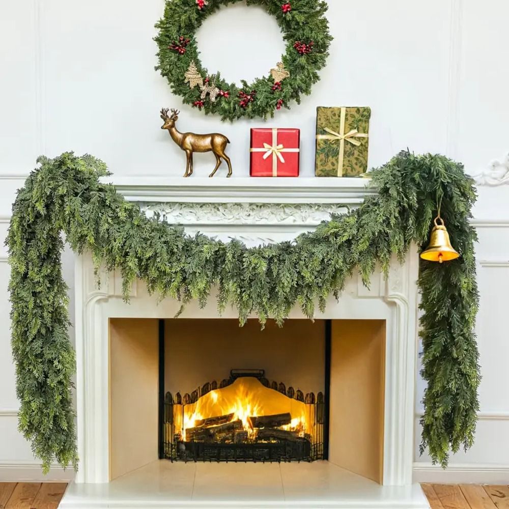 1.8/2.7m 人工ノーフォークパインガーランド 壁掛け  - Christmas Wreath Fake のレビューと価格