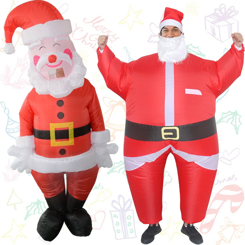 クラシックな大人用サンタクロースのインフレータブルコスチュー - Elf Costume Christmas のレビューと価格