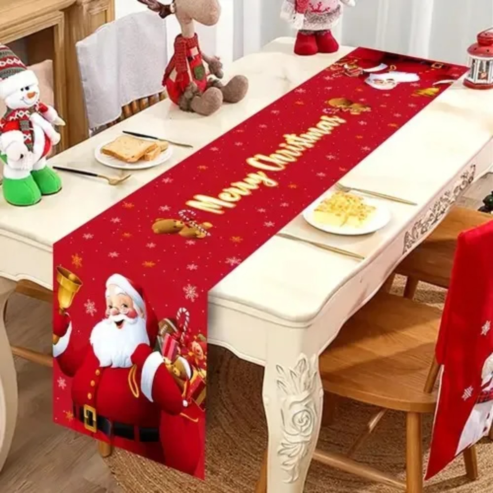 サンタクロース クリスマス テーブルランナー クリスマスデコ - Christmas Table Runner のレビューと価格