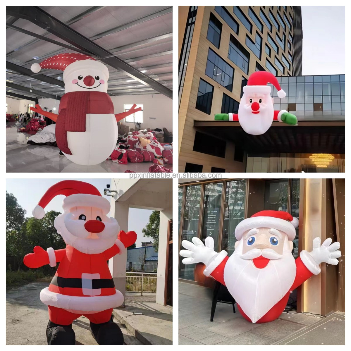 素敵なスカーフ付き大型屋外クリスマス用ホッキョクグマの膨らま - Christmas Lights Outdoor のレビューと価格