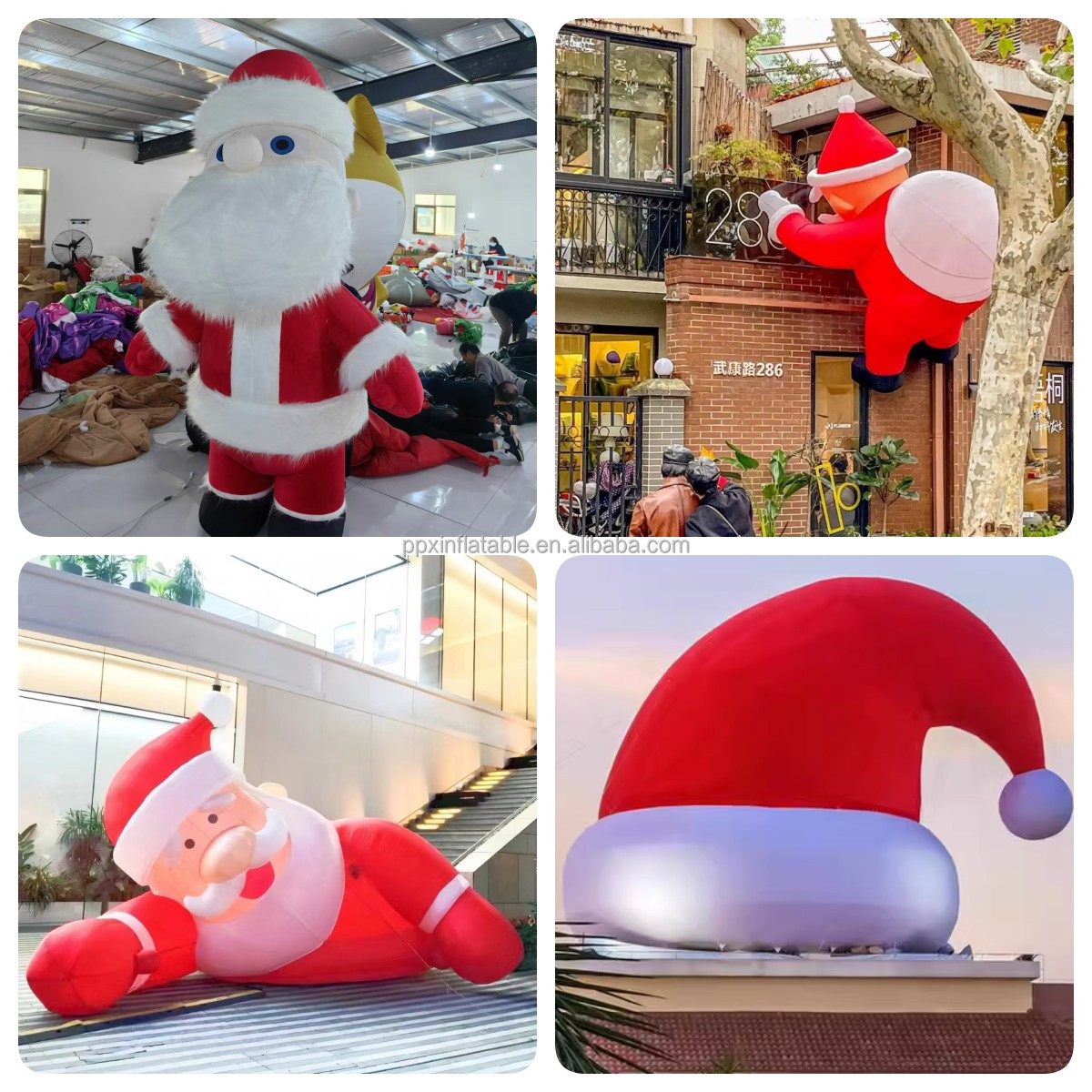 素敵なスカーフ付き大型屋外クリスマス用ホッキョクグマの膨らま - Christmas Lights Outdoor のレビューと価格