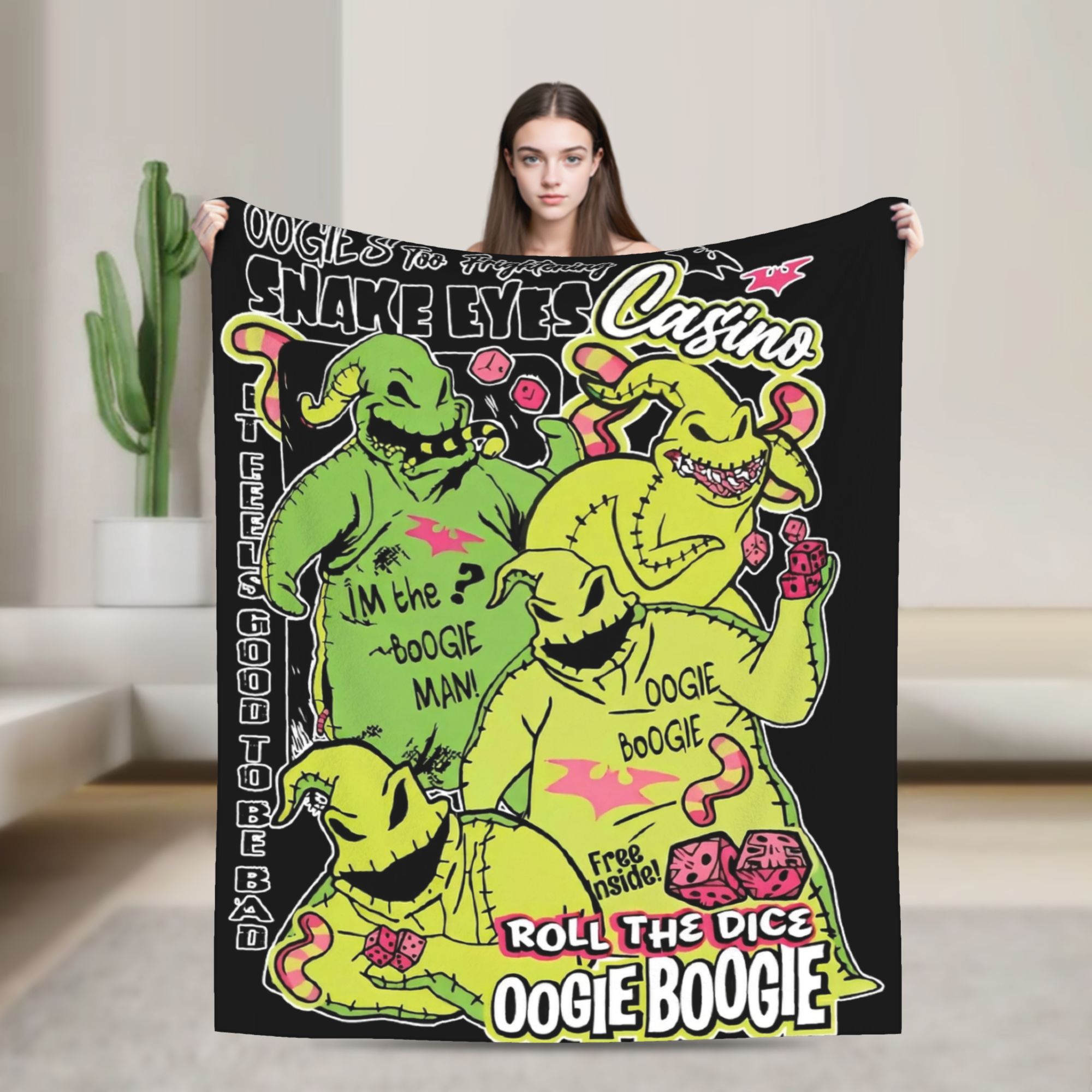 ナイトメア・ビフォア・クリスマス ウギー・ブギー ブランケッ - Christmas Throw Blanket のレビューと価格