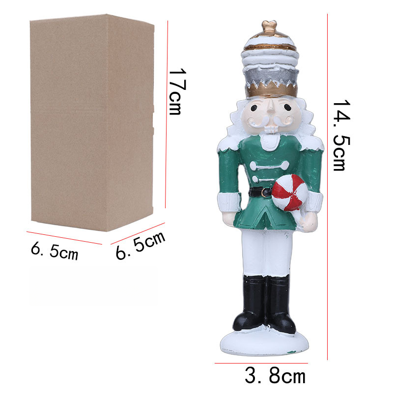 樹脂製くるみ割り人形フィギュア 高さ14.5cm 季節の飾り - Nutcracker Figurine のレビューと価格