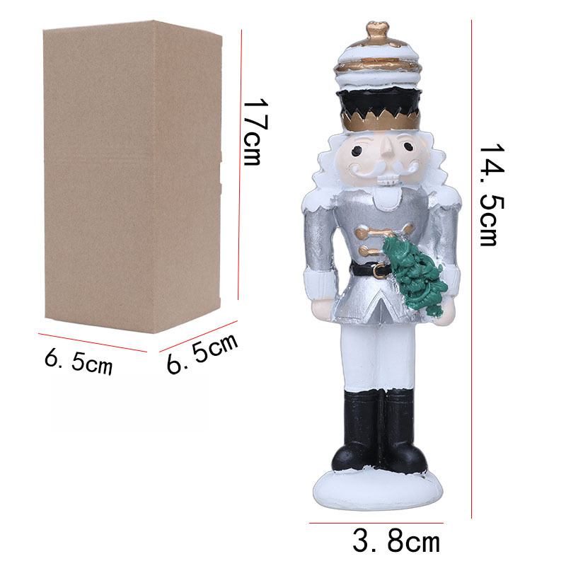 樹脂製くるみ割り人形フィギュア 高さ14.5cm 季節の飾り - Nutcracker Figurine のレビューと価格